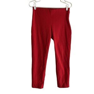 Lauren Ralph Lauren Women SZ 4 Red Waistless Side Zip Skinny Fit Ankle Pants